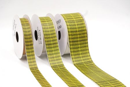 Lebhaftes Gelb und schwarzes Karomuster Band_AI